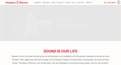 Desktop Screenshot of masquesound.com